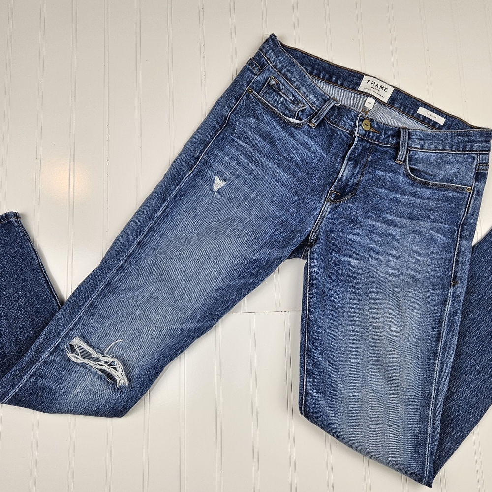 Frame La Garcon high waist ankle slim boyfriend jeans